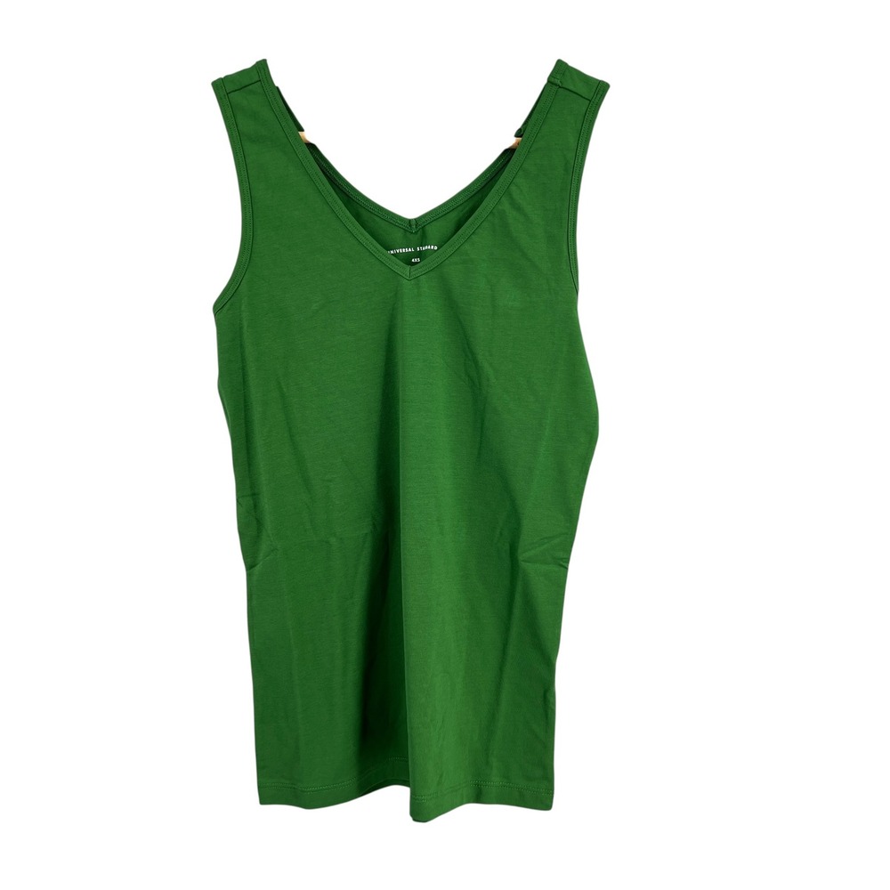 Universal Standard Green Pima Cotton Tank Top Sleeveless Size 4XS (00-0) New